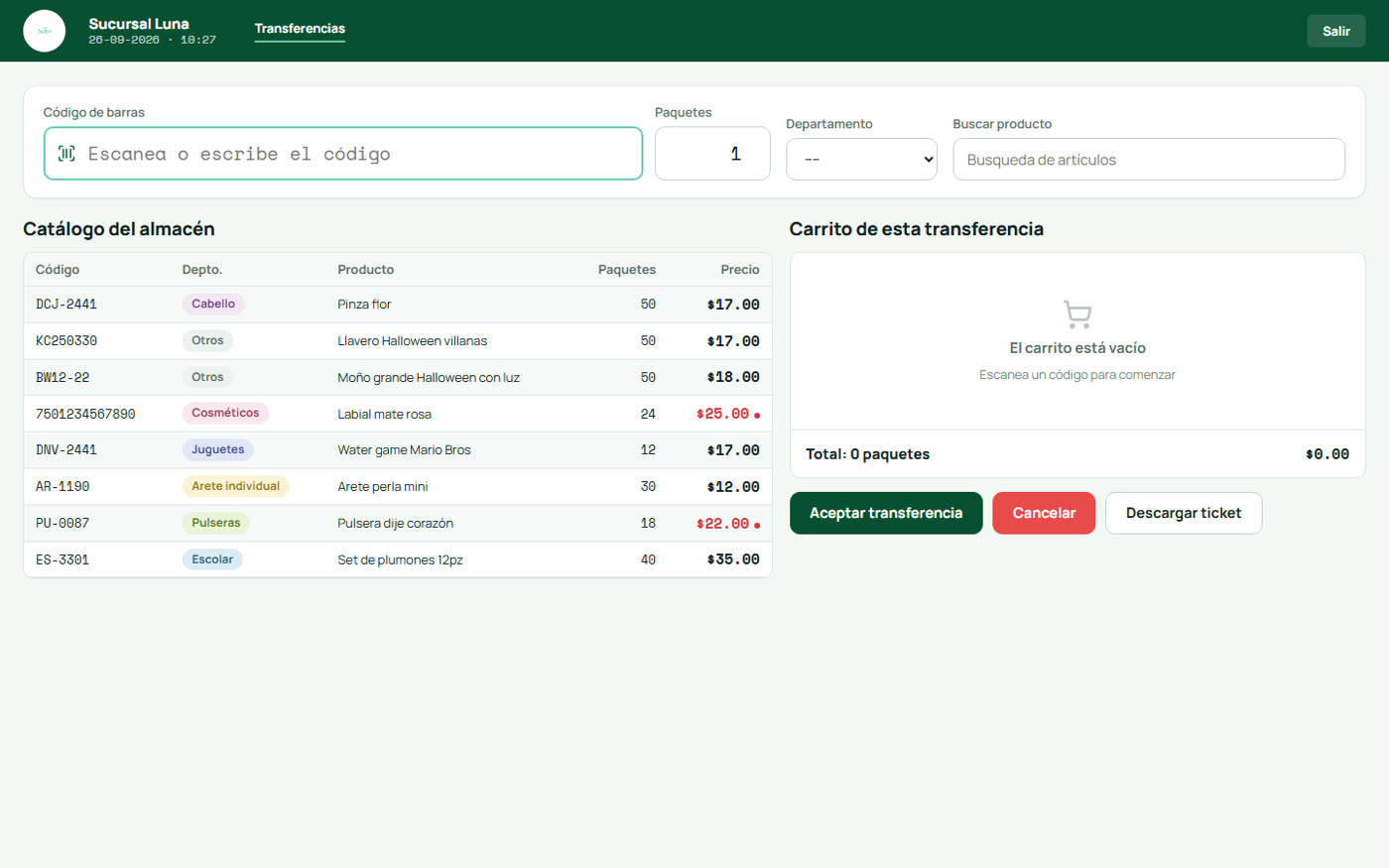Sistema de inventario Grupo Safiye